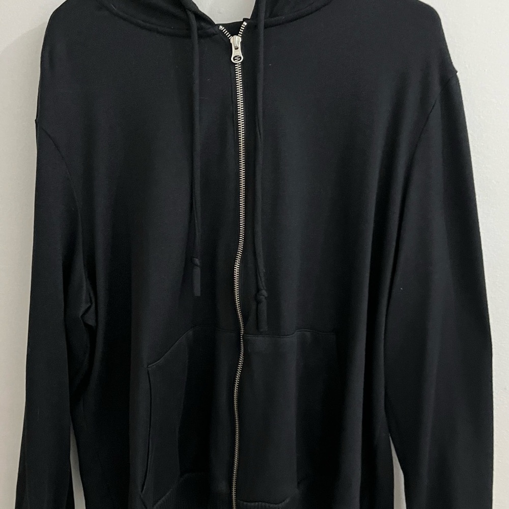 Joe Fresh Black Zip-Up Knit Hoodie